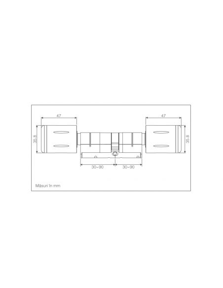 Cilindru electronic dual E-LINK 70MM (30/40), THIRARD - 2