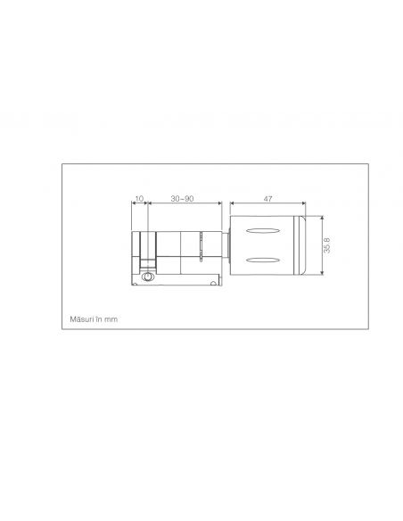 Semi cilindru electronic E-LINK 40 MM (30/10)- MODD, THIRARD - 2