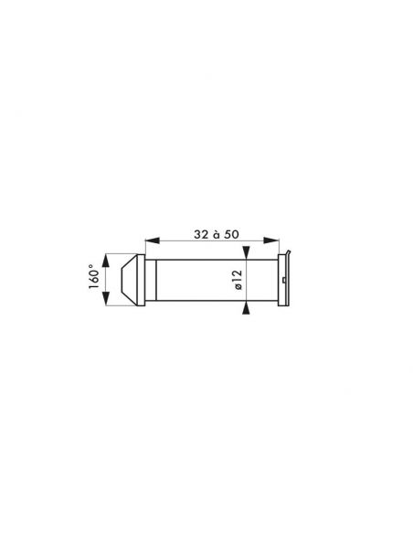 Vizor usa, camp vizual 160 grade, cromat, THIRARD - 2