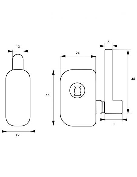 Incuietoare pentru fereastra cu cilindru, THIRARD - 2