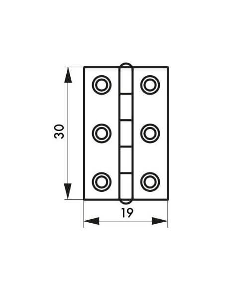 Balamale usi mobila, 30 x 19 mm - 2