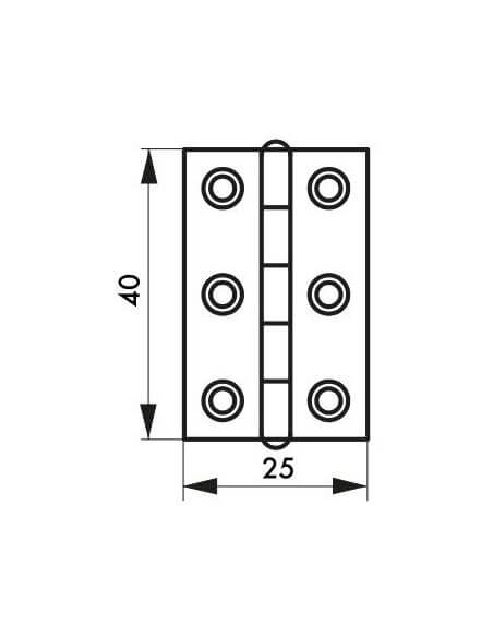 Balamale usi mobila, 40 x 25 mm, alama - 2