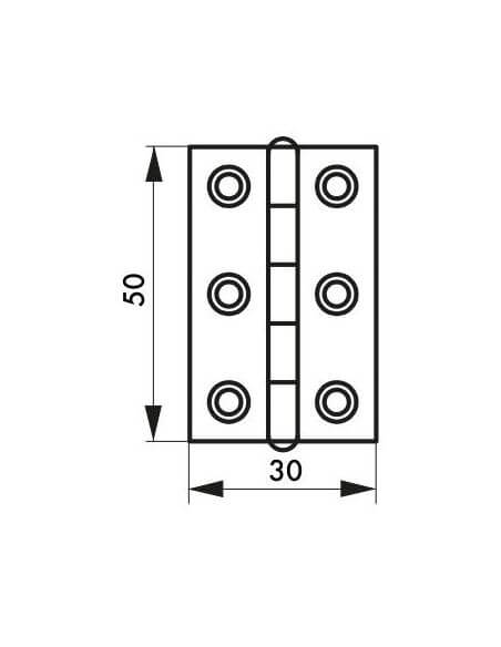 Balamale usi mobila, 50 x 30 mm - 2