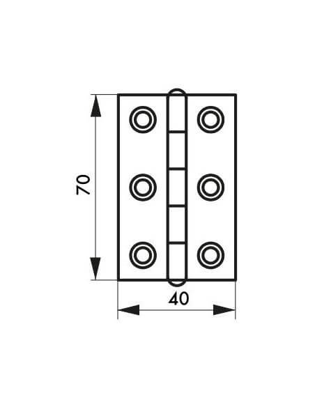 Balamale usi mobila, 70 x 40 mm - 2