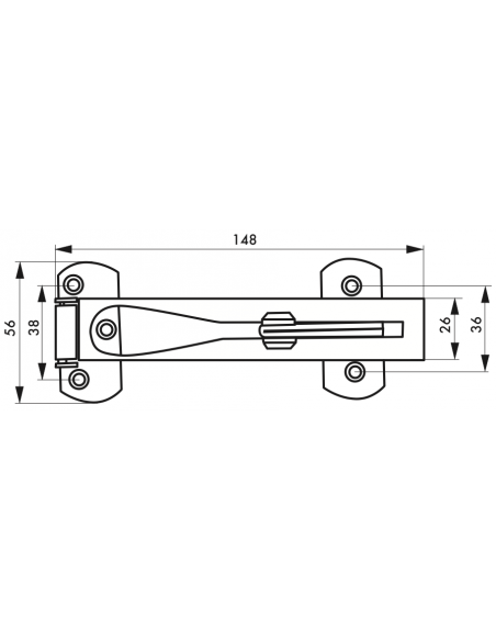 Siguranta pentru usa intrare, cromat - SP - 2