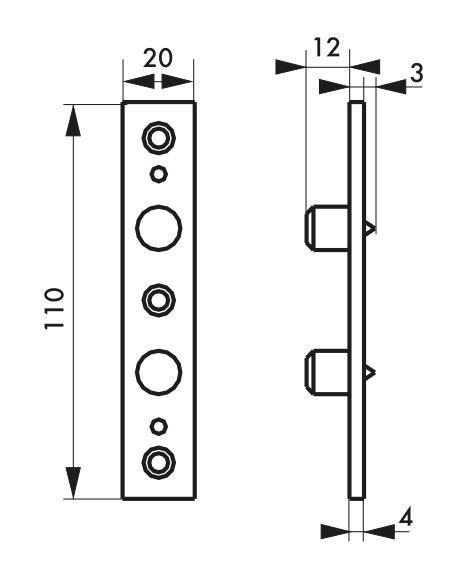 Aparatoare de balamale, 2 perechi la set, THIRARD - 2