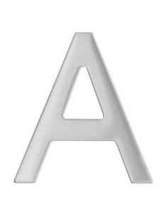 Litera "A", inox, 76 mm, aplicare prin lipire - 1