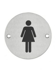 Disc semnalare Toaleta Pentru Femei, rotund, 76 mm - 1