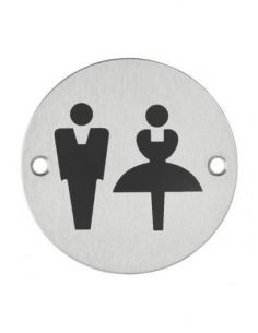 Disc semnalare Toaleta Pentru Barbati/Femei, rotund 76 mm - 1
