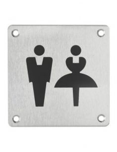 Disc semnalare Toaleta Barbati/Femei, forma patrata 76 mm - 1