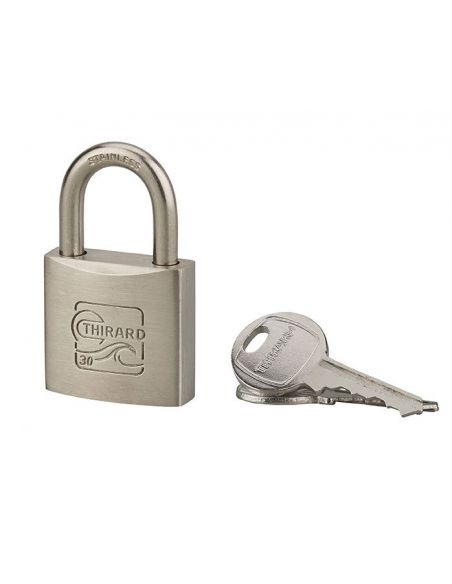 Lacat de exterior, Blue Adventure, 30 mm, inox, cu cheie, THIRARD - 1