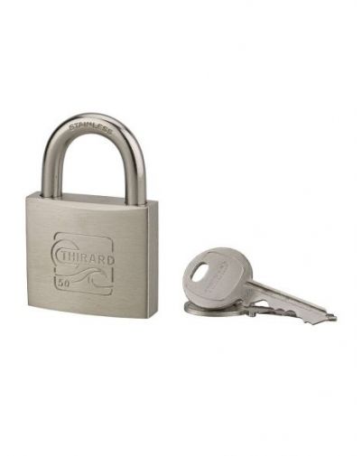 Lacat de exterior, Blue Adventure, 50 mm, inox, cu cheie, THIRARD - 1