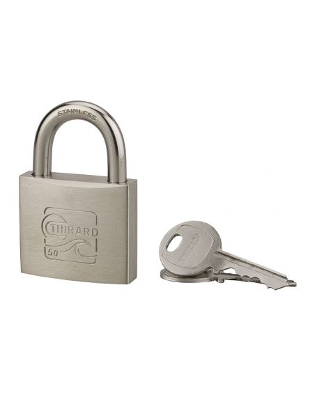 Lacat de exterior, Blue Adventure, 50 mm, inox, cu cheie, THIRARD - 1