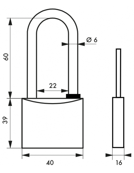 Lacat de exterior Mach 3, 40 mm 2 che, toarta semi-inalta - 2