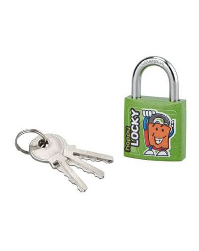 Lacat cu cheie, HAPPY LOCKY, 30 mm (verde), THIRARD - 1