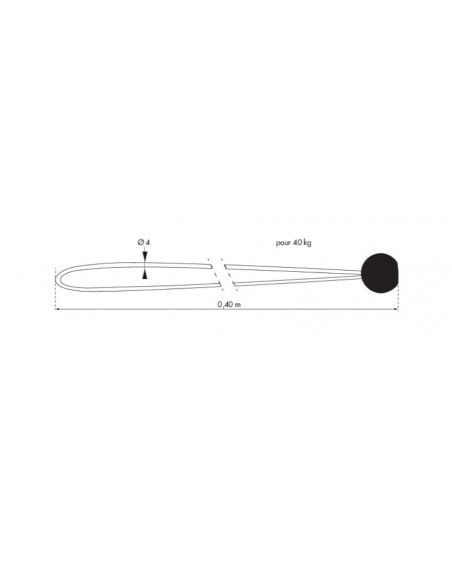 Lot 4 cabluri elastice cu bile, 4 mm x 40 cm, THIRARD - 3