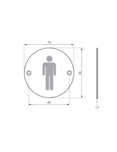 Disc semnalare Spatiu Mama si copilul, rotund, 76 mm - 2