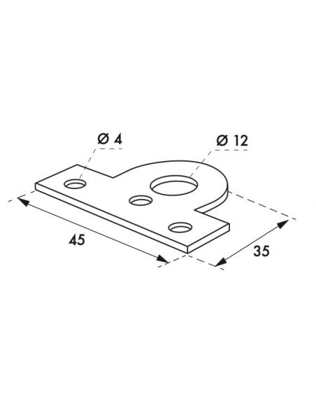 Suport pentru lacate, 45 x 35 mm, THIRARD - 1