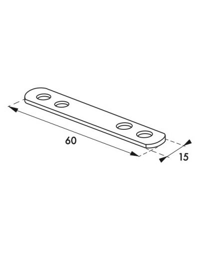 Placuta de asamblare 60 x 15 mm, THIRARD - 1