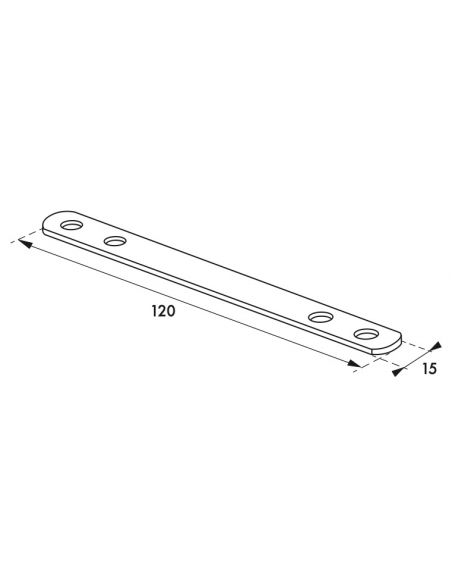 Placuta de asamblare 120 x 15 mm, THIRARD - 1