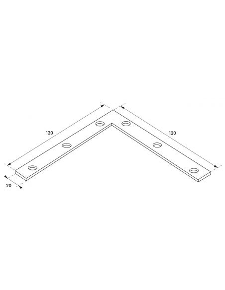 Coltar de fereastra 120 x 120 x 20 mm, THIRARD - 1