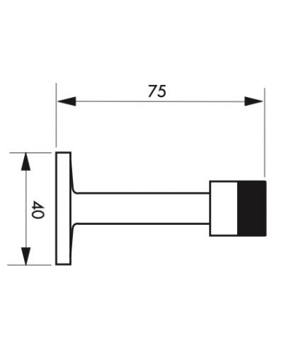 Opritor pentru usa 75 mm, nichel satinat, THIRARD - 1
