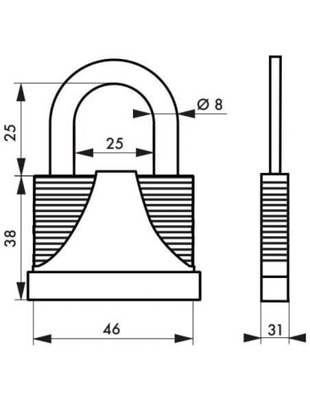 Lacat cu cifru, lamelar, TANK, 4 inele, THIRARD - 2