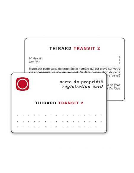 Cilindru 30 x 50 mm, standard, inalta siguranta TRANSIT 2, 3 chei reversibile si card proprietate - 5
