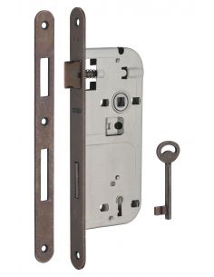 Broasca pentru usa cu cheie 45 x 90 mm , finisaj bronz, Thirard - 2